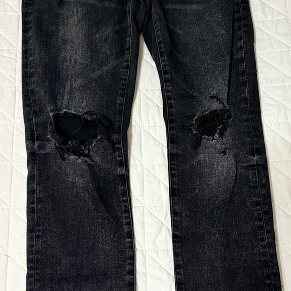 American Eagle Ne(x)t Level Flex Men’s Distressed Black Jeans Size 30x32 Slim - Picture 5 of 9